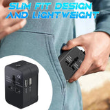 Universal Travel Adapter – Dual USB Charging Ports World Wall Charger