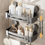 Suction Cup Bathroom Shelf – No-Drill Shower Storage Caddy Organizer