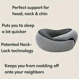 Memory Foam Travel Neck Pillow – Adjustable U-Shaped Support Cushion