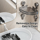 Suction Cup Bathroom Shelf – No-Drill Shower Storage Caddy Organizer