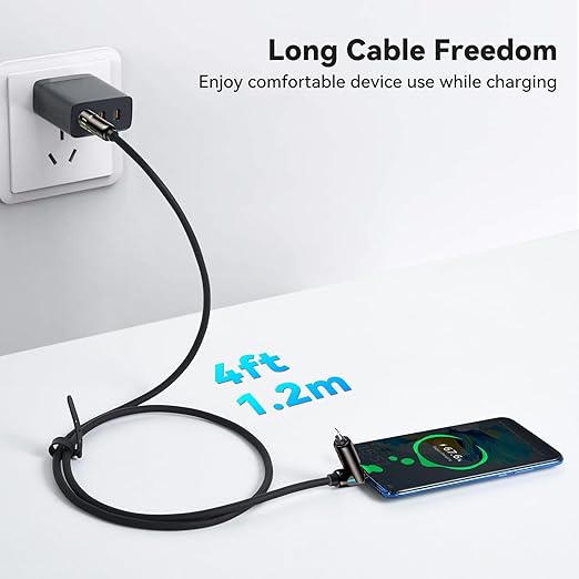 4-in-1 charging cable in use