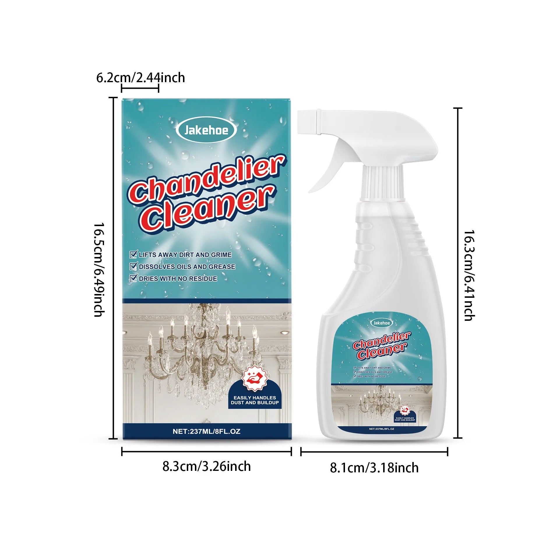 Crystal Cleaner Spray – Strong Dust & Chandelier Cleaning Spray (No Wipe)