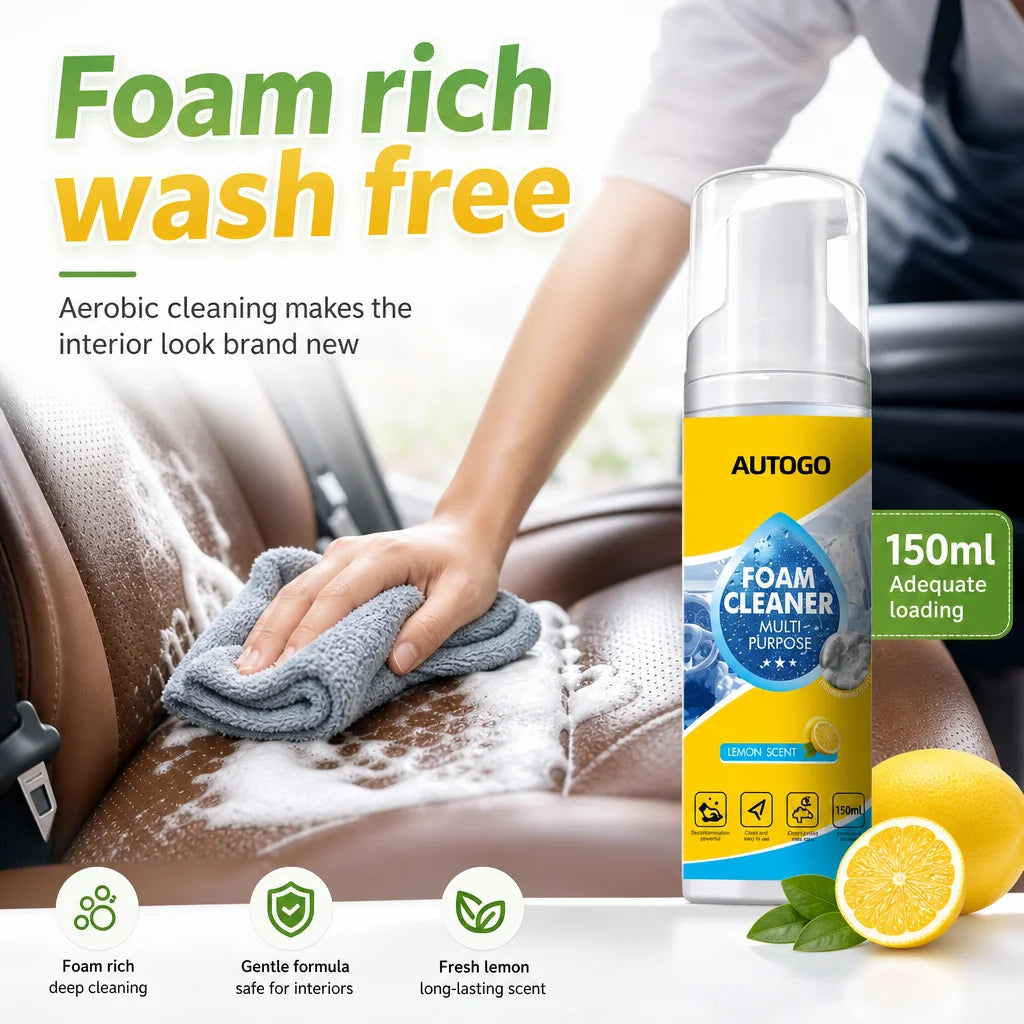 AUTOGO Foam Cleaner – Multi-Surface Stain Remover for Car Seats & Shoes