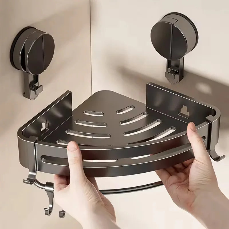 Suction Cup Bathroom Shelf – No-Drill Shower Storage Caddy Organizer