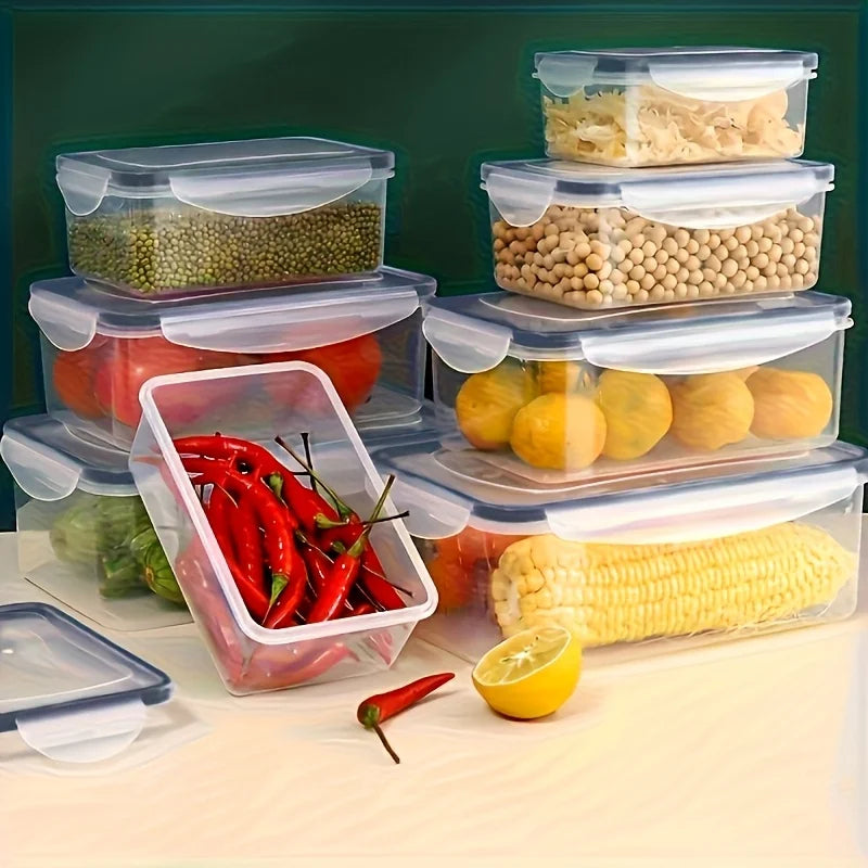8-Piece Airtight Food Storage Containers – BPA-Free Lock Lid Kitchen Organizer