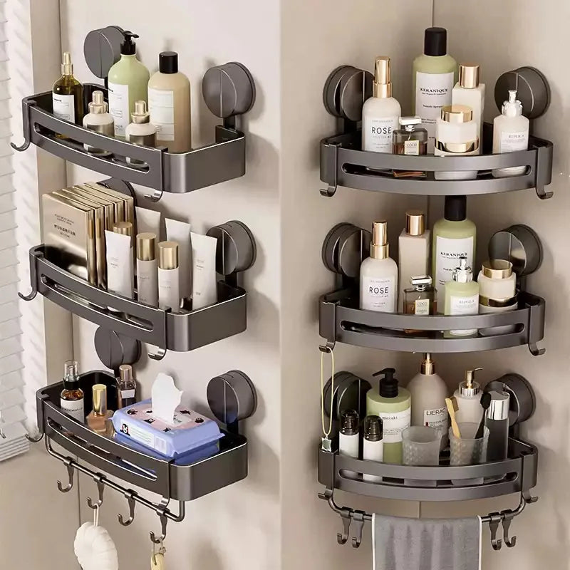 Suction Cup Bathroom Shelf – No-Drill Shower Storage Caddy Organizer