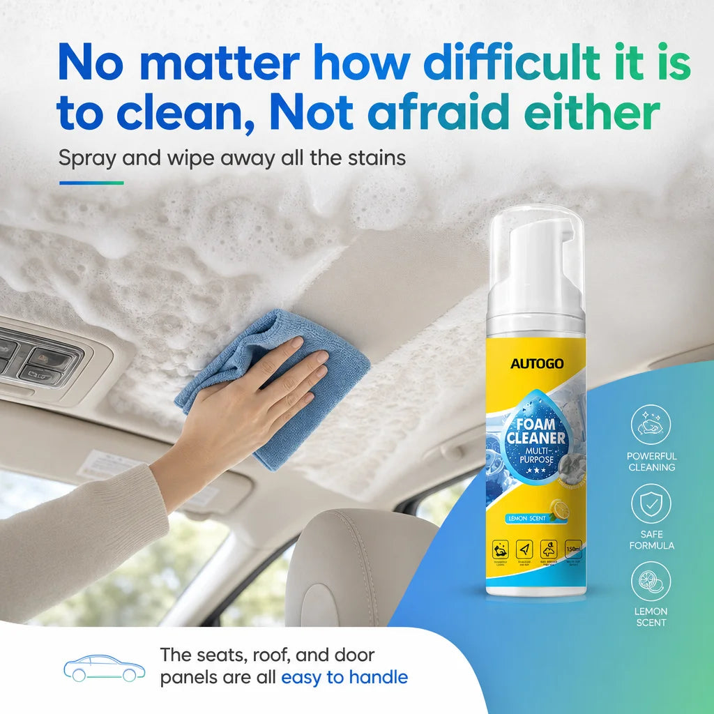 AUTOGO Foam Cleaner – Multi-Surface Stain Remover for Car Seats & Shoes
