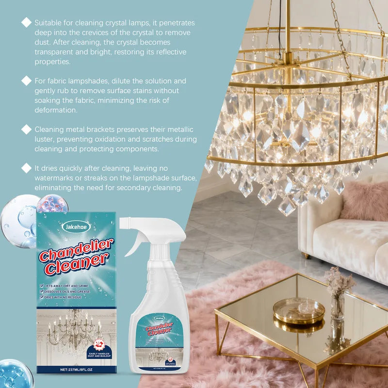 Crystal Cleaner Spray – Strong Dust & Chandelier Cleaning Spray (No Wipe)
