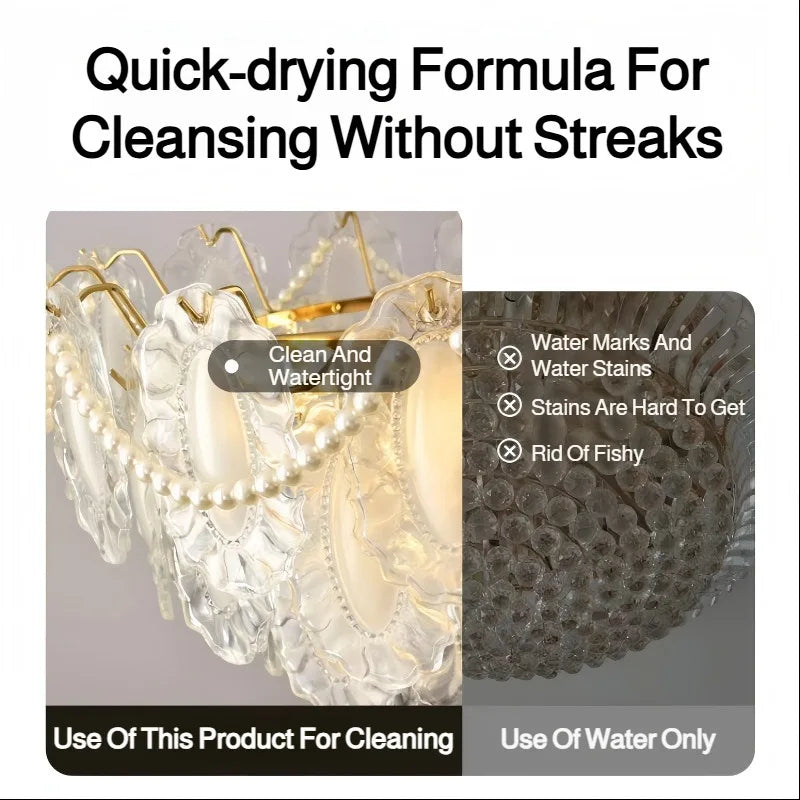 Crystal Cleaner Spray – Strong Dust & Chandelier Cleaning Spray (No Wipe)