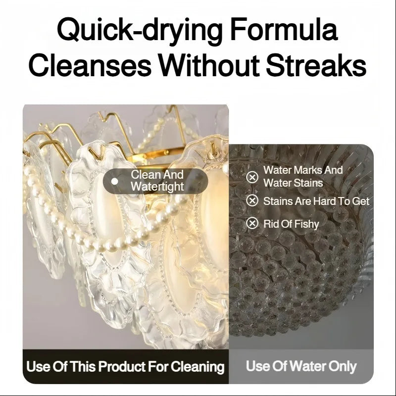 Crystal Cleaner Spray – Strong Dust & Chandelier Cleaning Spray (No Wipe)