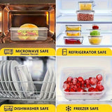8-Piece Airtight Food Storage Containers – BPA-Free Lock Lid Kitchen Organizer