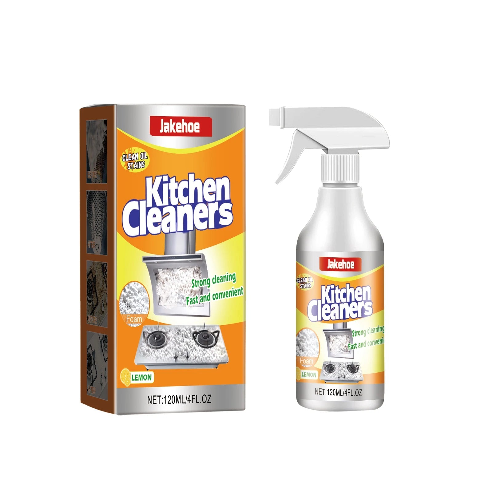 Kitchen Foam Cleaner – Powerful Grease & Oil Stain Remover Spray