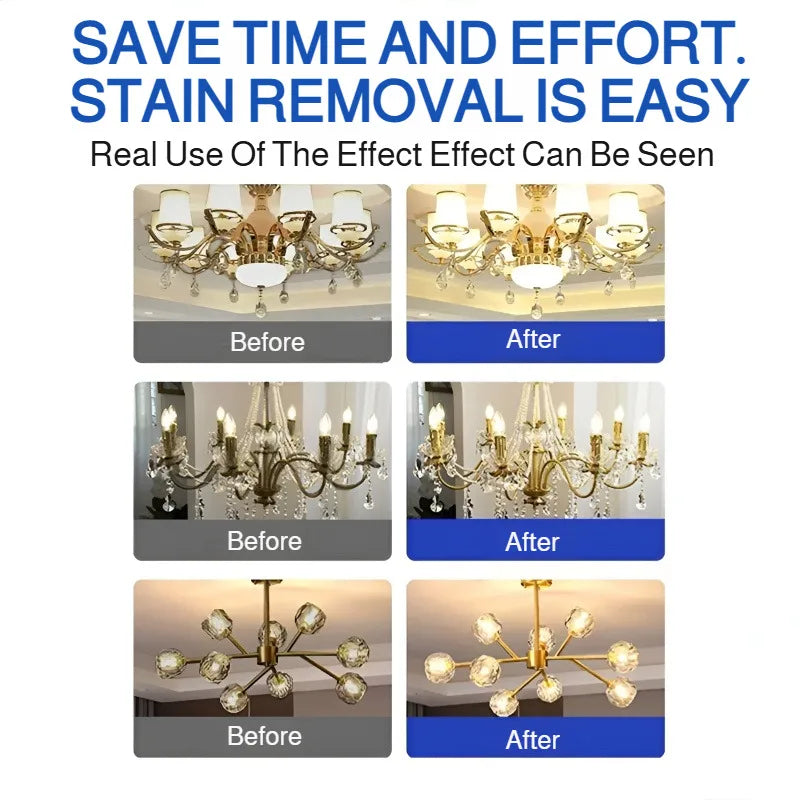 Crystal Cleaner Spray – Strong Dust & Chandelier Cleaning Spray (No Wipe)