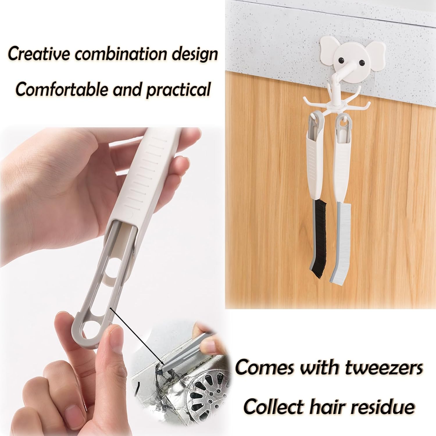 Corner Cleaning Brush Set – 3-Piece Grout & Tile Scrub Brushes for Kitchen & Bathroom