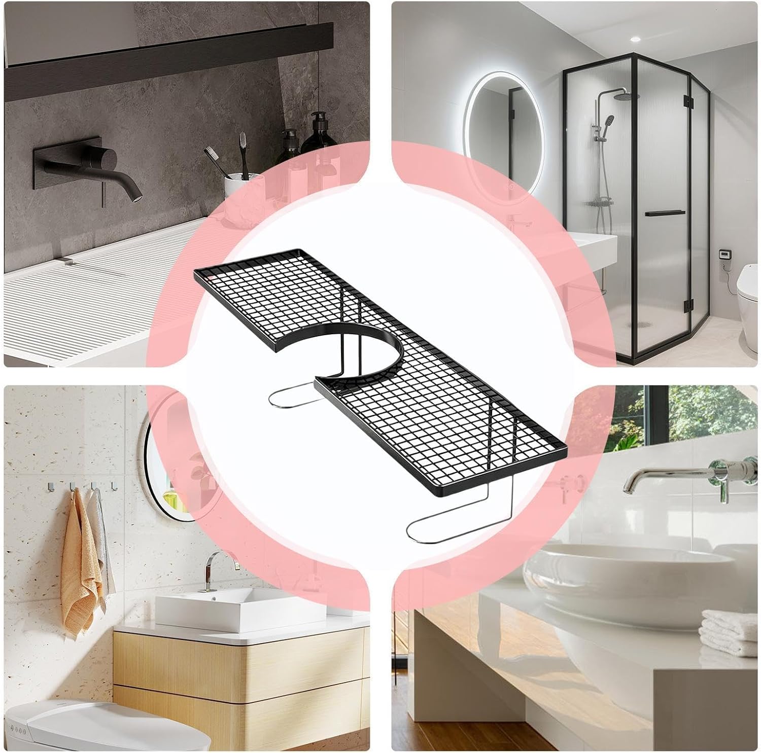 Kitchen Sink Organizer – Adjustable Rust-Resistant Faucet Storage Shelf