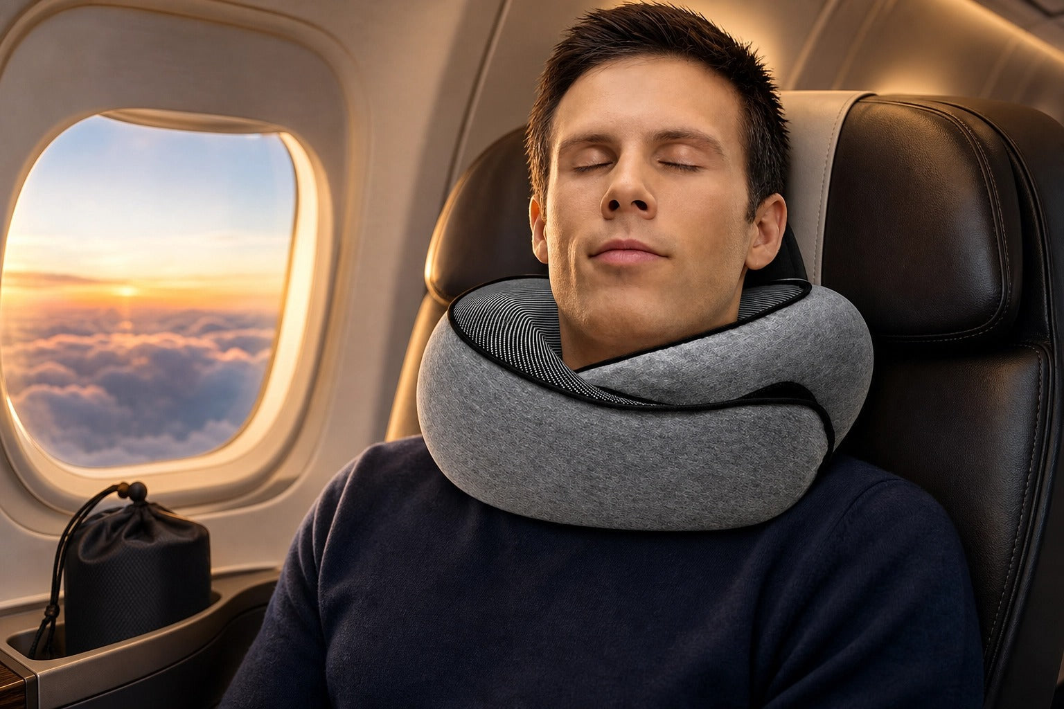 Memory Foam Travel Neck Pillow – Adjustable U-Shaped Support Cushion