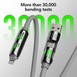 4-in-1 charging cable connectors