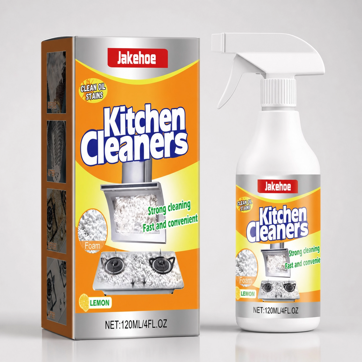 Kitchen Foam Cleaner – Powerful Grease & Oil Stain Remover Spray