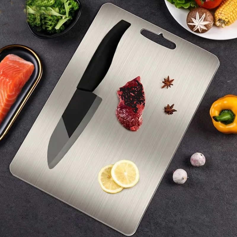 Titanium Chopping Board – Heavy-Duty Kitchen Cutting Board with Juice Groove